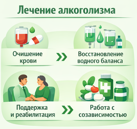 лечение алкоголизма в Приволжске этапы
